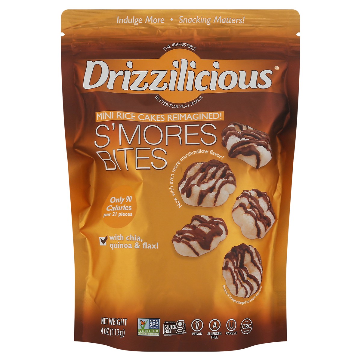 slide 1 of 7, Drizzilicious S'mores Bites 4 oz, 4 oz