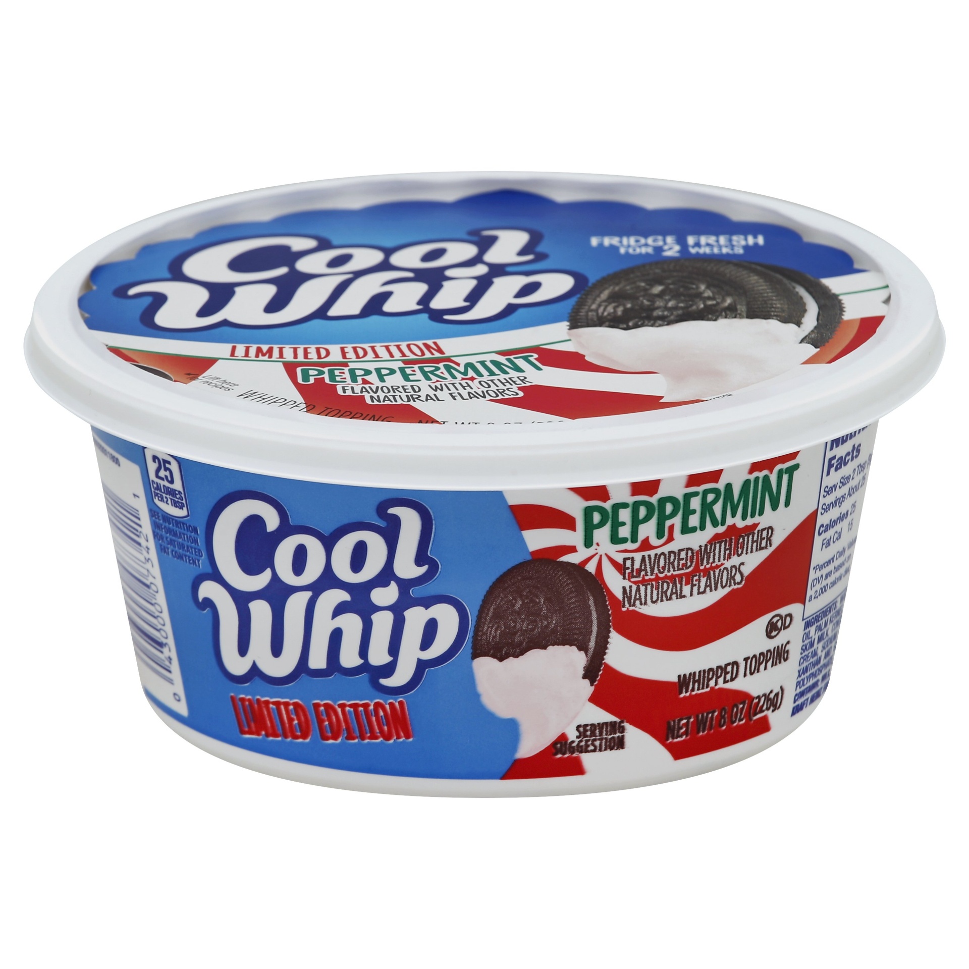 slide 1 of 1, Cool Whip Limited Edition Peppermint Whipped Topping, 8 oz