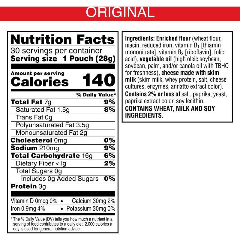 slide 3 of 5, Cheez-It Cheese Crackers, Baked Snack Crackers, Halloween Snacks, Original, 30oz Box, 30 Pouches, 30 oz