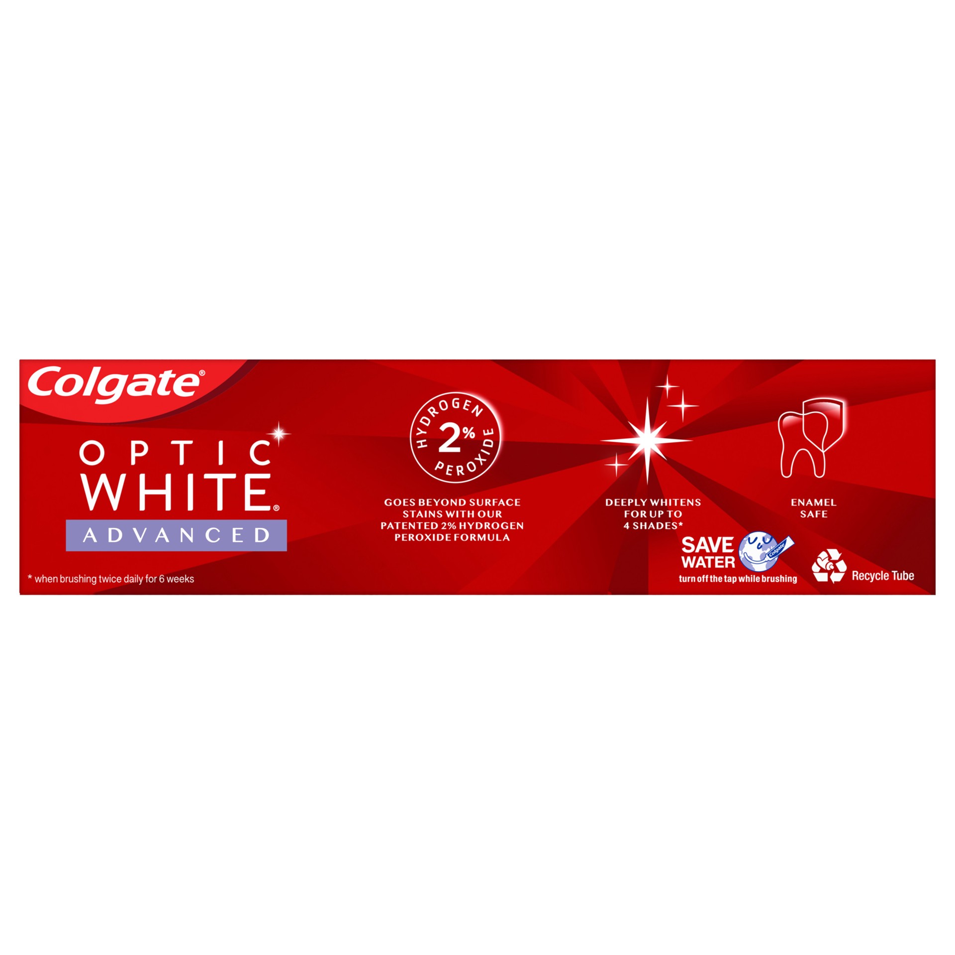 slide 5 of 10, Colgate Optic White Advanced Icy Fresh Toothpaste, 4.5 oz