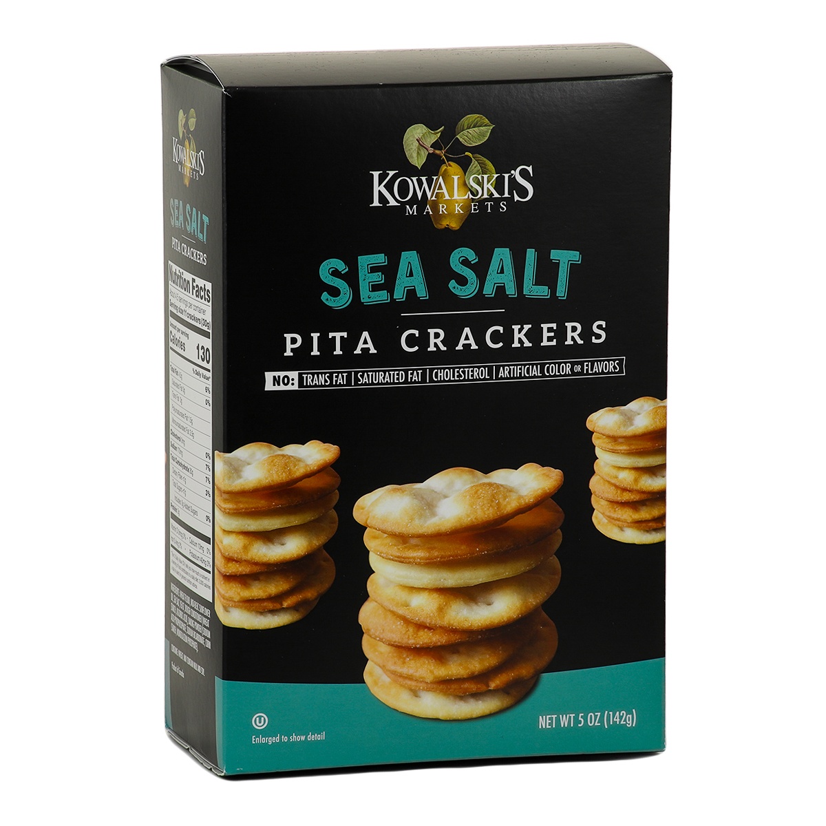 slide 1 of 1, Kowalski's Sea Salt Pita Crackers, 5 oz