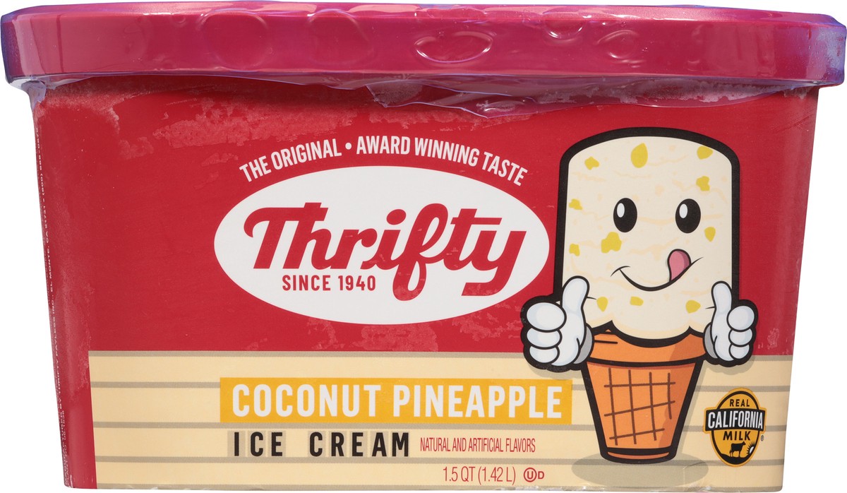 slide 10 of 13, Thrifty Coconut Pineapple Ice Cream 1.5 qt, 1.5 qt