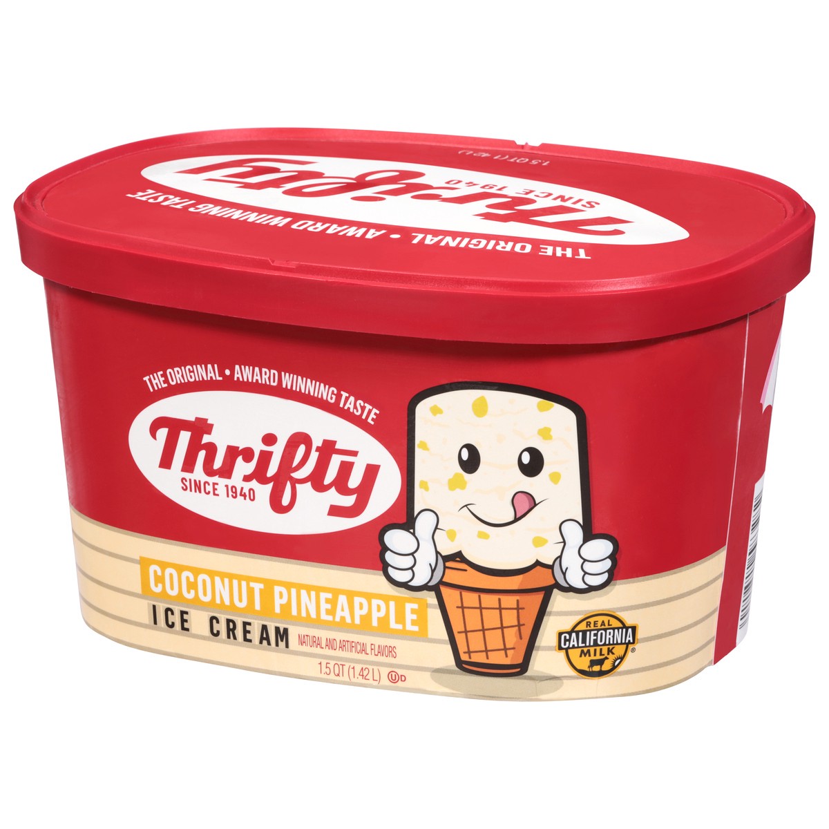 slide 13 of 13, Thrifty Coconut Pineapple Ice Cream 1.5 qt, 1.5 qt