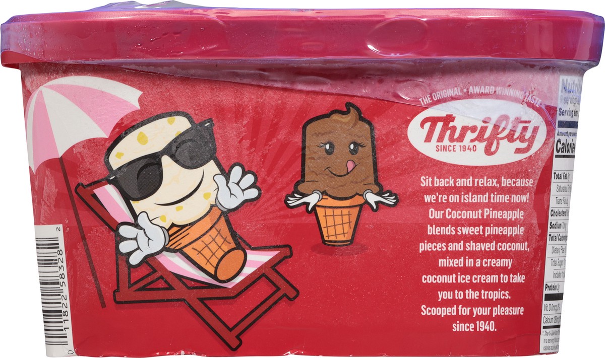 slide 6 of 13, Thrifty Coconut Pineapple Ice Cream 1.5 qt, 1.5 qt