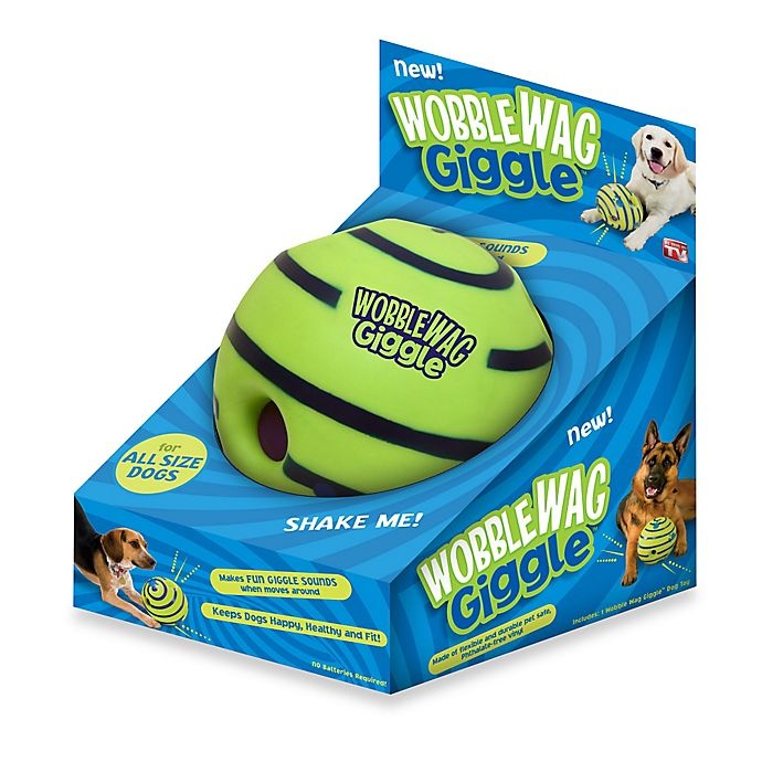 slide 1 of 5, As Seen on TV Wobble Wag Giggle Ball Dog Toy - Green, 1 ct