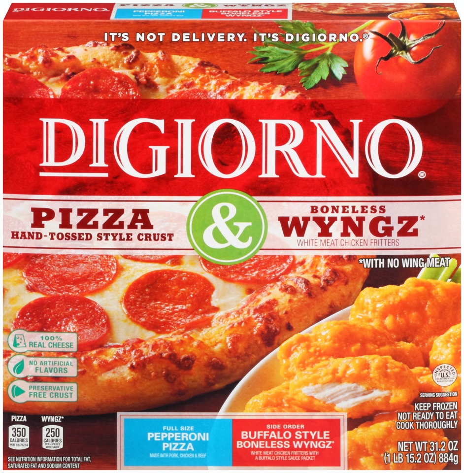 slide 1 of 1, Digiorno Hand Tossed Style Crust Pizza Boneless Wyngz, 31.2 oz