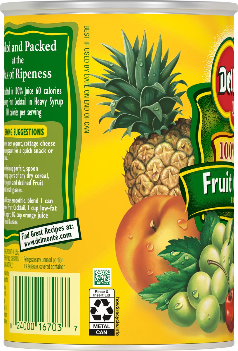 slide 5 of 7, Del Monte 100% Juice Fruit Cocktail 15 oz, 15 oz