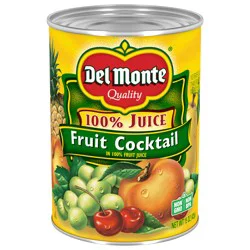DEL MONTE Fruit Cocktail in 100% Fruit Juice, Canned Fruit, 15 oz Can