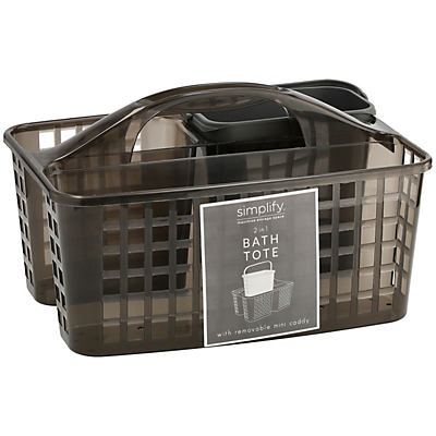 slide 1 of 1, Simplify 2-in-1 Frosted Gray Bath Tote, 1 ct