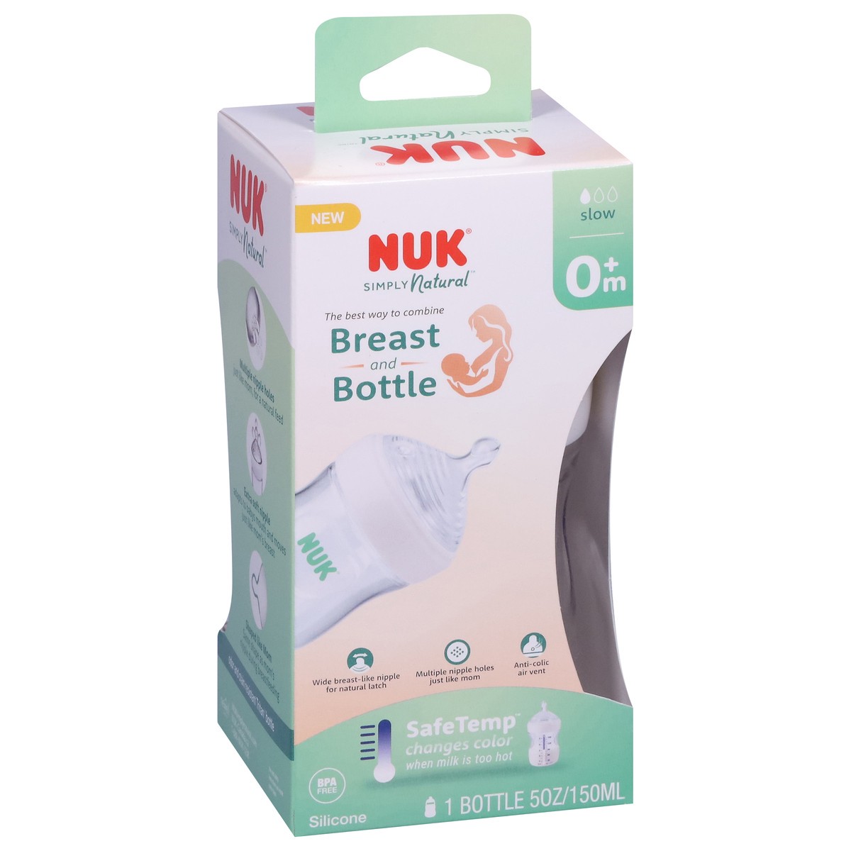slide 5 of 9, Nuk Simply Natural Bottle, 5 oz, 1 ct