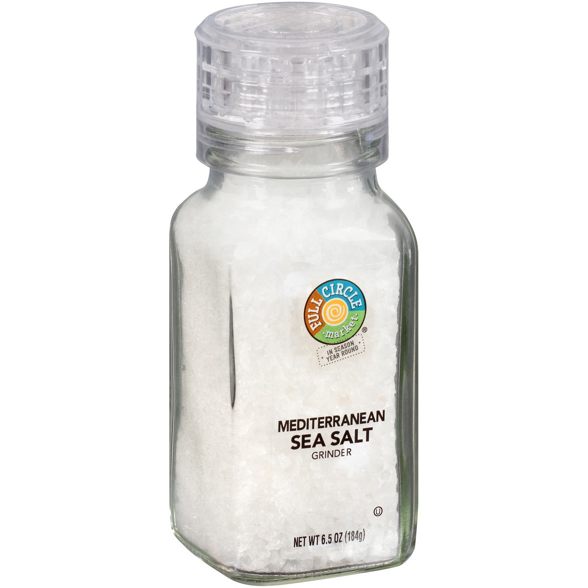 slide 9 of 9, Full Circle Market Mediterranean Sea Salt Grinder, 6.5 oz
