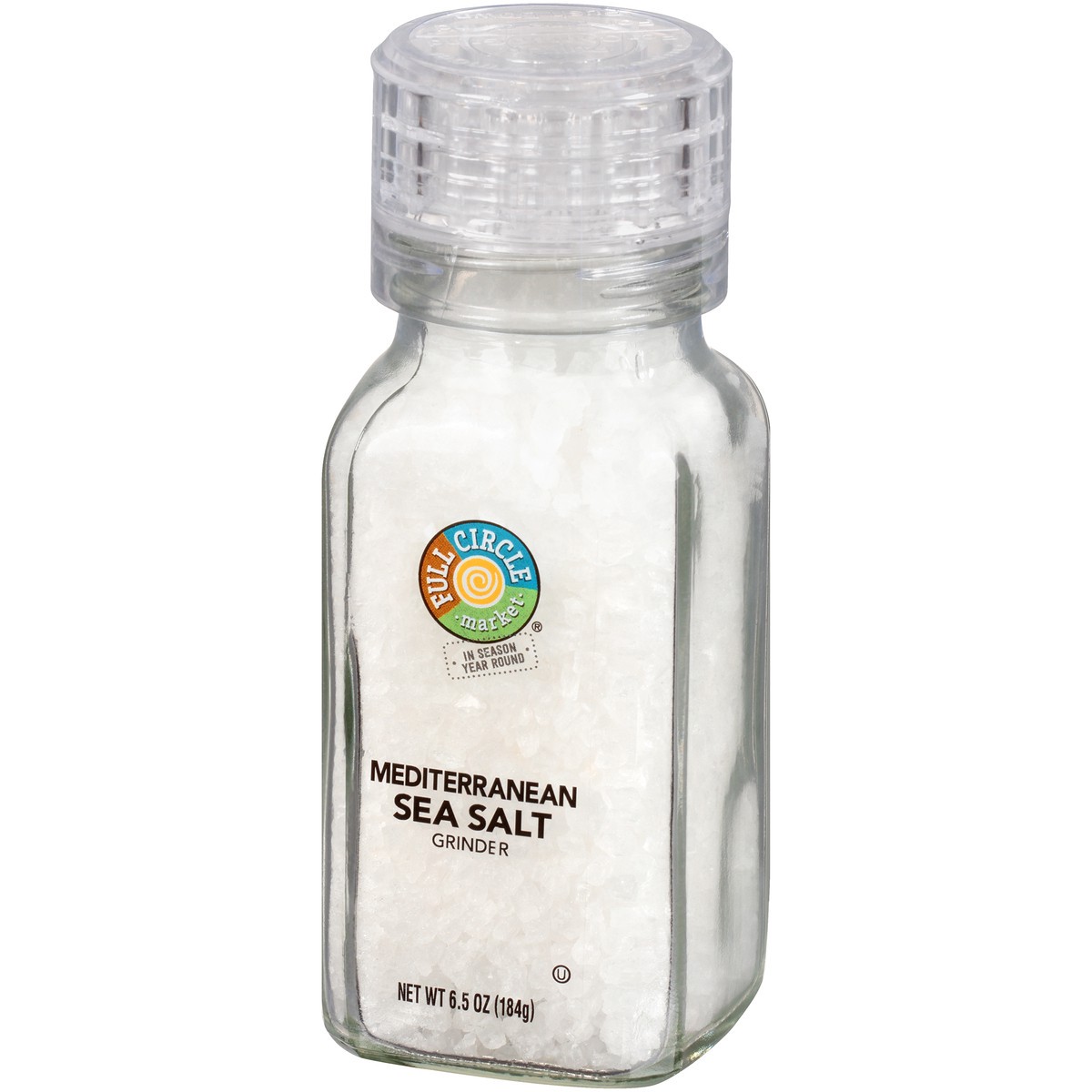slide 6 of 9, Full Circle Market Mediterranean Sea Salt Grinder, 6.5 oz