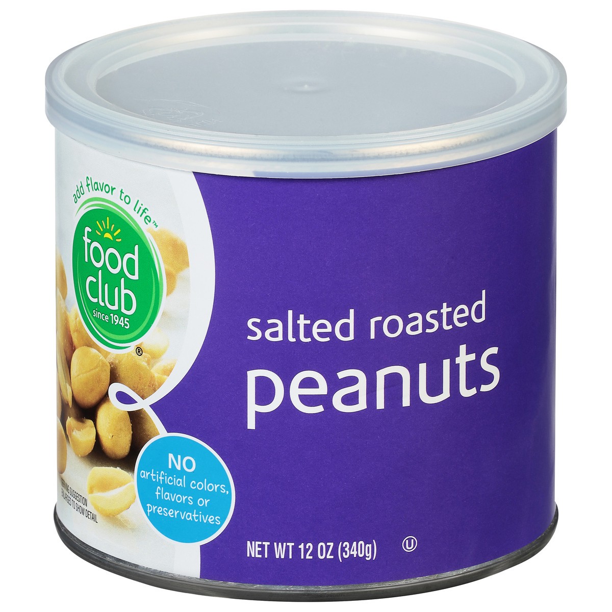 slide 1 of 1, Food Club Roasted Party Peanuts, 12 oz