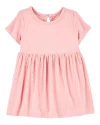 Carter's Baby Solid PurelySoft Bodysuit Dress - Pink Pink 6M