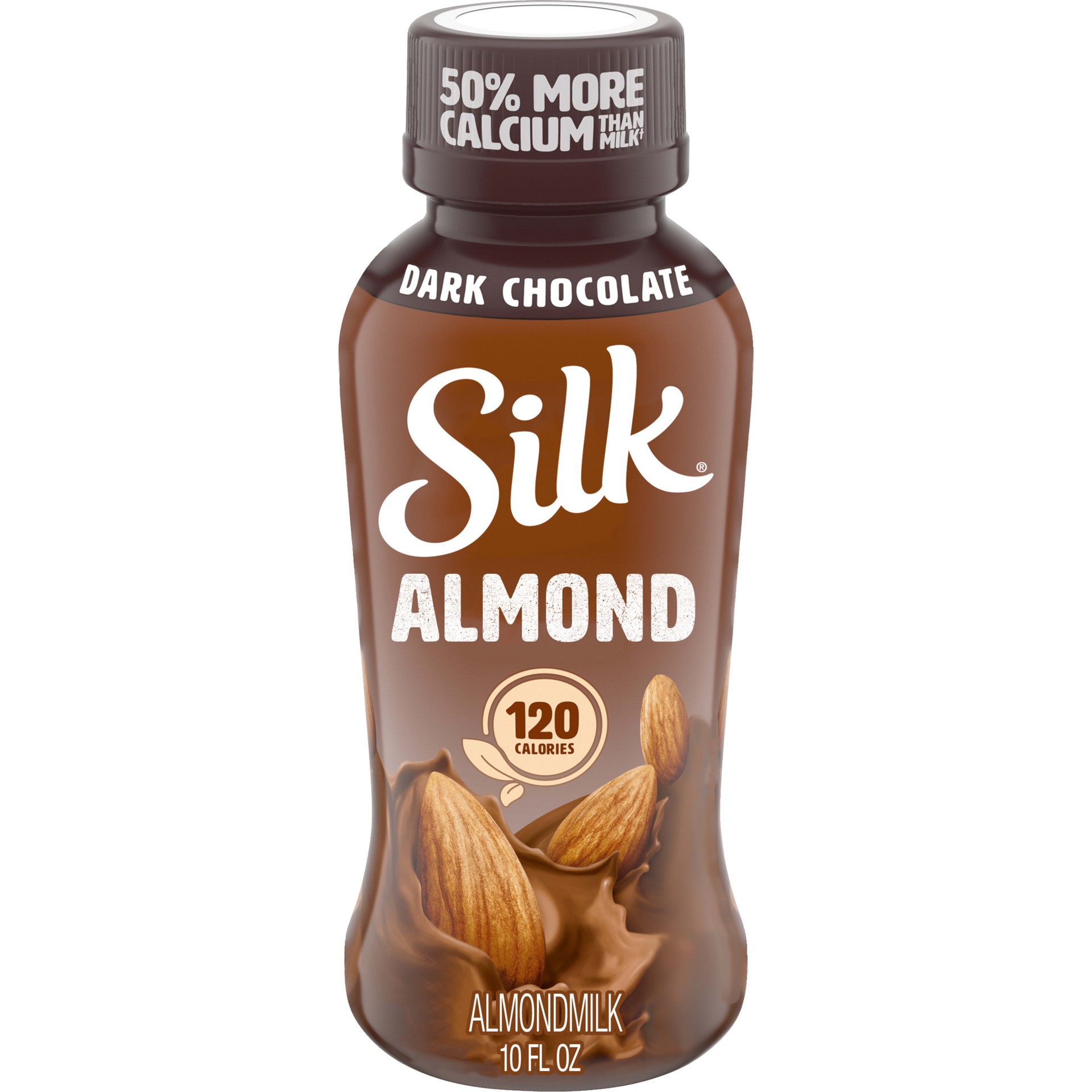 slide 1 of 8, Silk Shelf-Stable Dark Chocolate Almond Milk, 10 fl oz