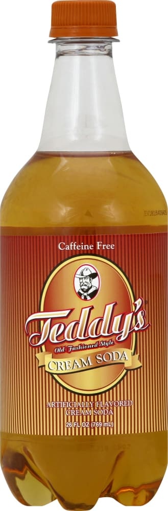 slide 1 of 1, Teddy's Soda Cream, Caffeine Free, Old Fashioned Style, 26 fl oz