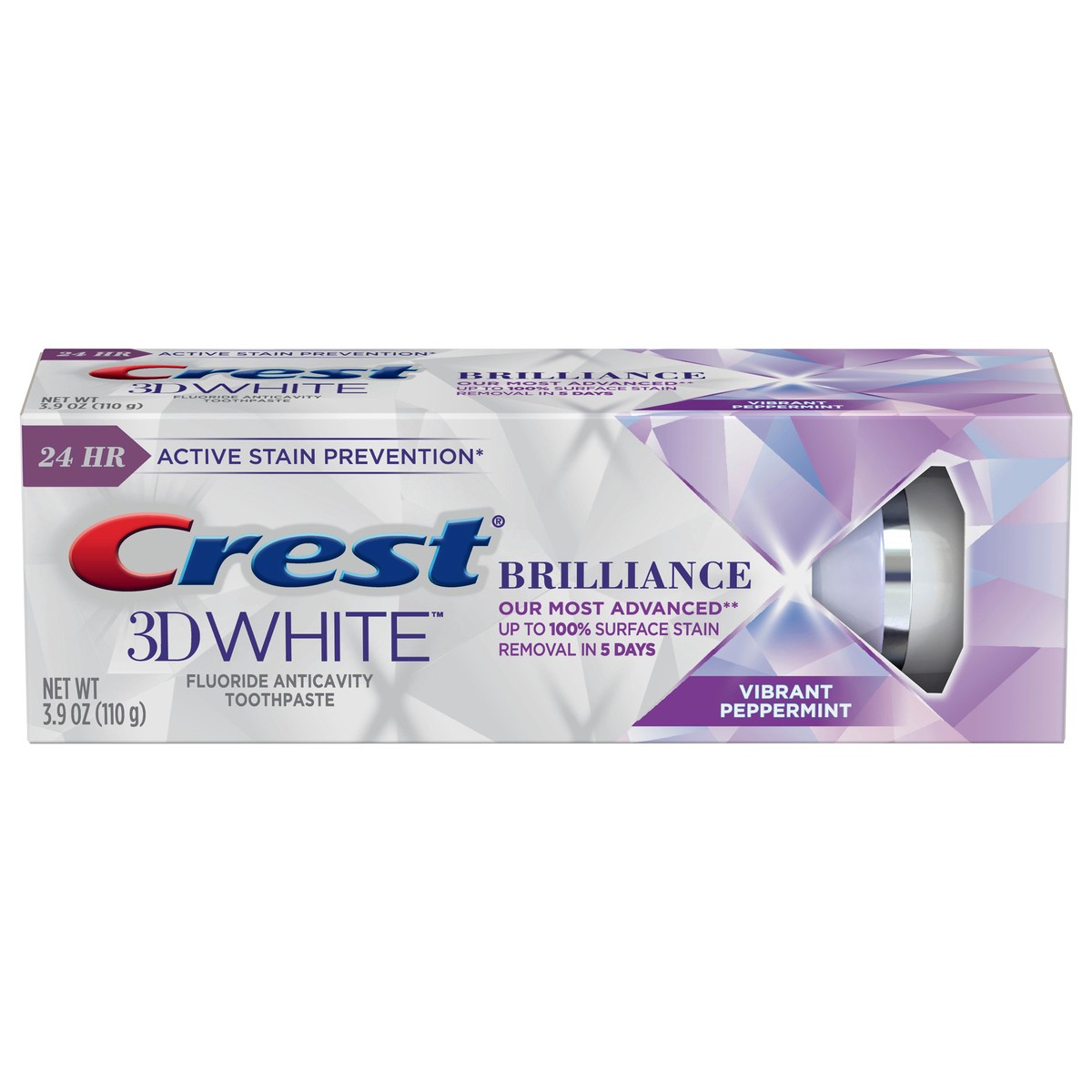 slide 1 of 3, Crest 3D White Brilliance Vibrant Peppermint Toothpaste, 3.5 oz