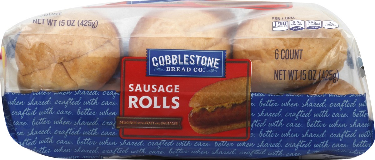 slide 1 of 13, Cobblestone Bread Co. Sausage Rolls 6 ea, 6 ct