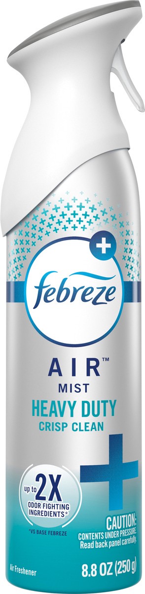 slide 3 of 3, Febreze Air Freshener Spray, Odor-Fighting Room Spray, Heavy Duty Crisp Clean Scent, 8.8oz, 1 Count, 8.8 oz