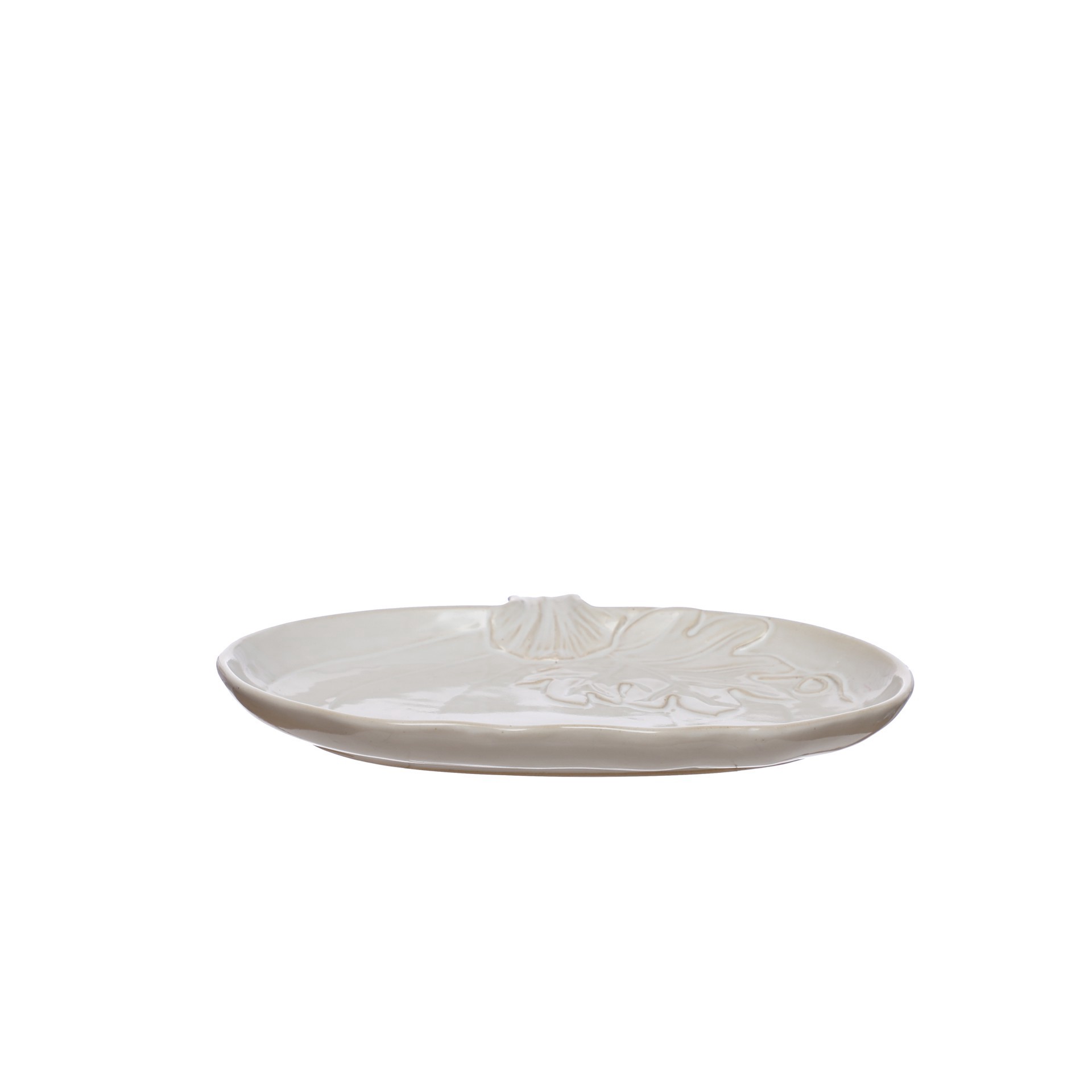 slide 2 of 3, 10.75" White Pumpkin Ceramic Serving Plate By Ashland, 10.75 in