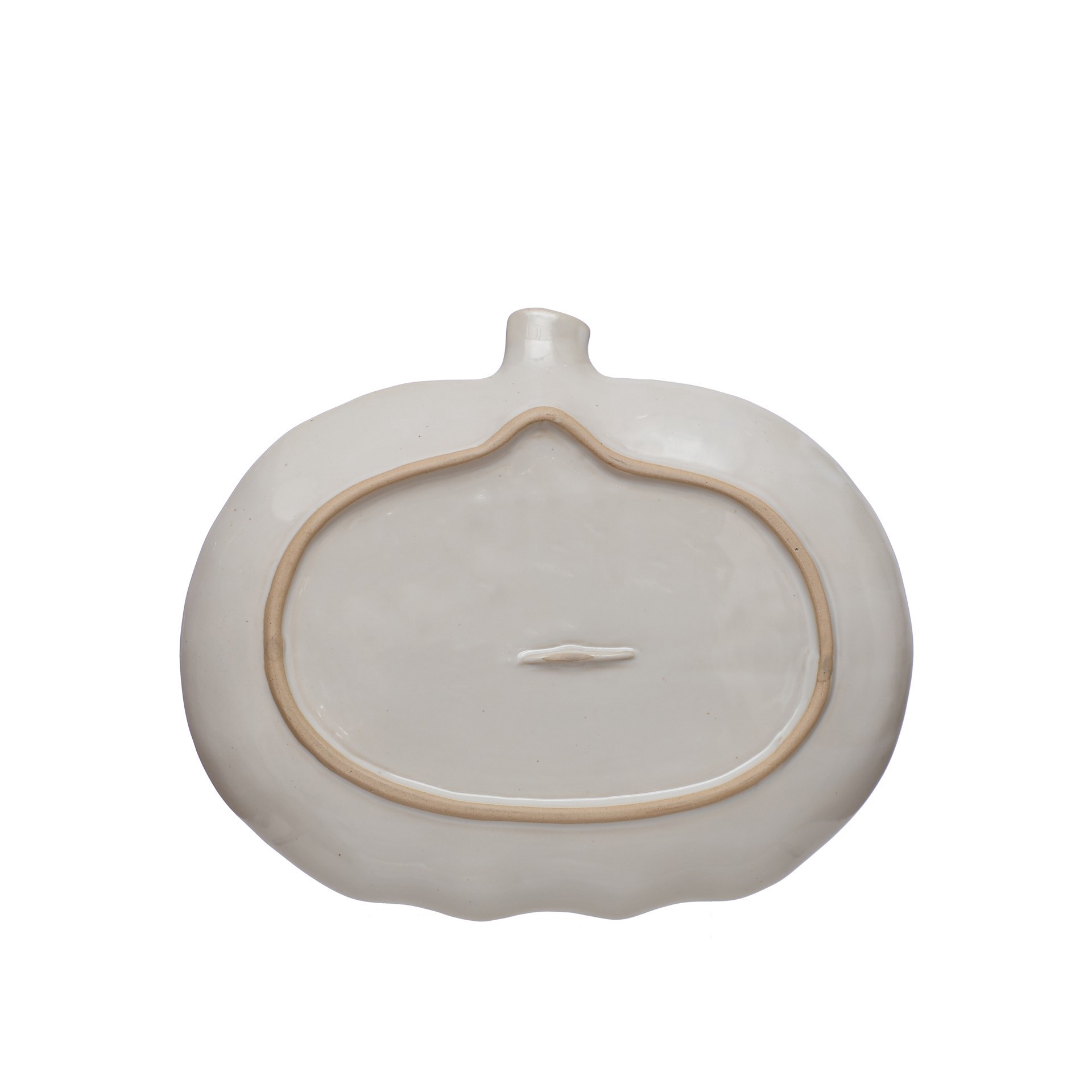 slide 3 of 3, 10.75" White Pumpkin Ceramic Serving Plate By Ashland, 10.75 in