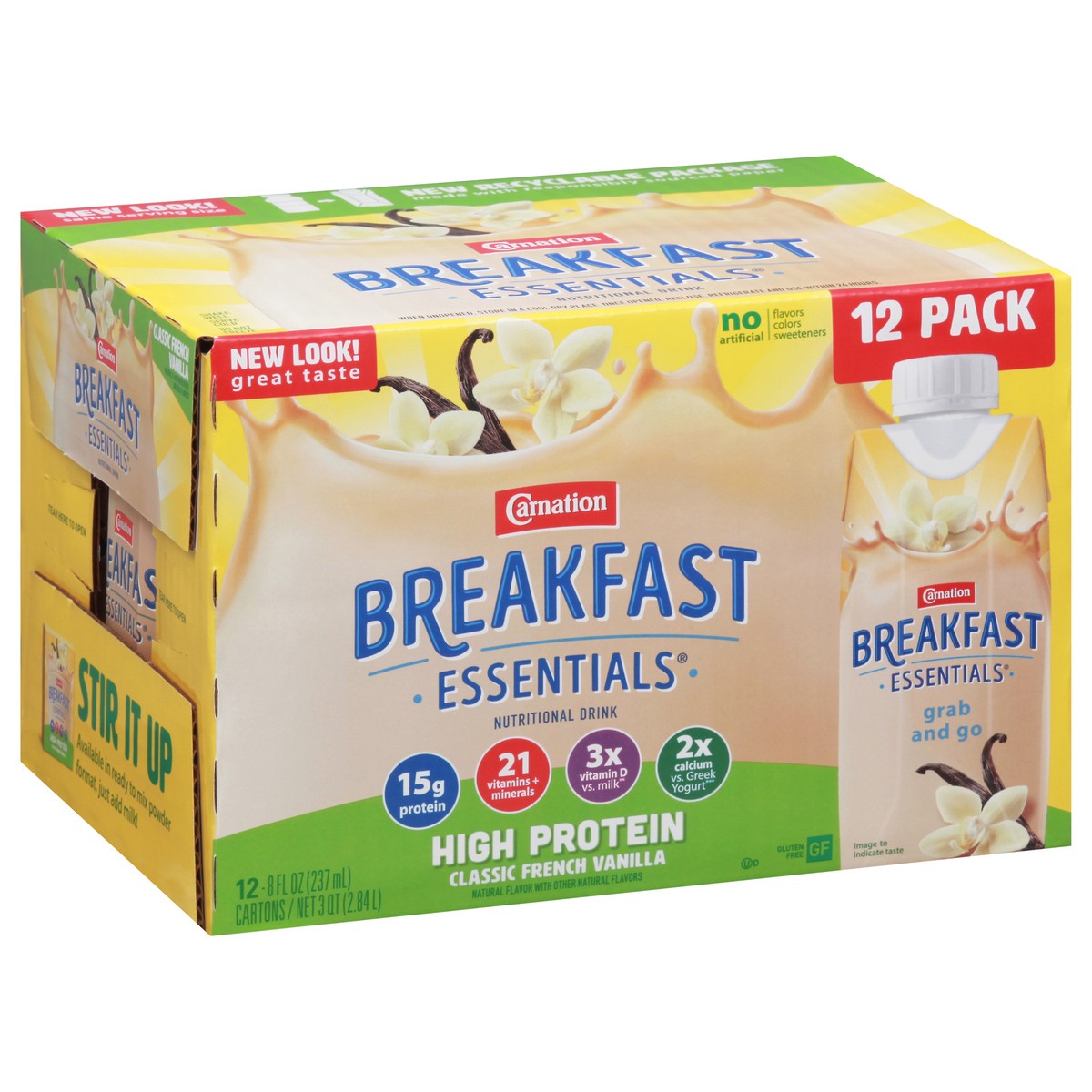 slide 6 of 9, Carnation Breakfast Essentials Classic French Vanilla Nutritional Drink 12 - 8 fl oz Each, 12 ct