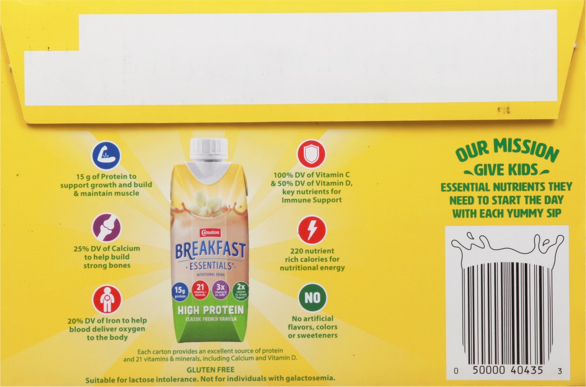 slide 4 of 9, Carnation Breakfast Essentials Classic French Vanilla Nutritional Drink 12 - 8 fl oz Each, 12 ct