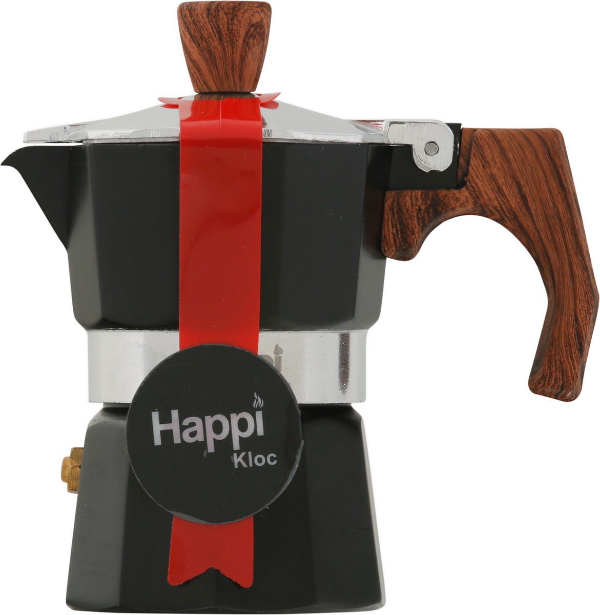 slide 5 of 9, HappiKloc 1 Cup Black Aluminum Espresso Maker 1 ea, 1 ct