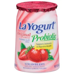 La Yogurt Probiotic Original Low-Fat Yogurt Strawberry