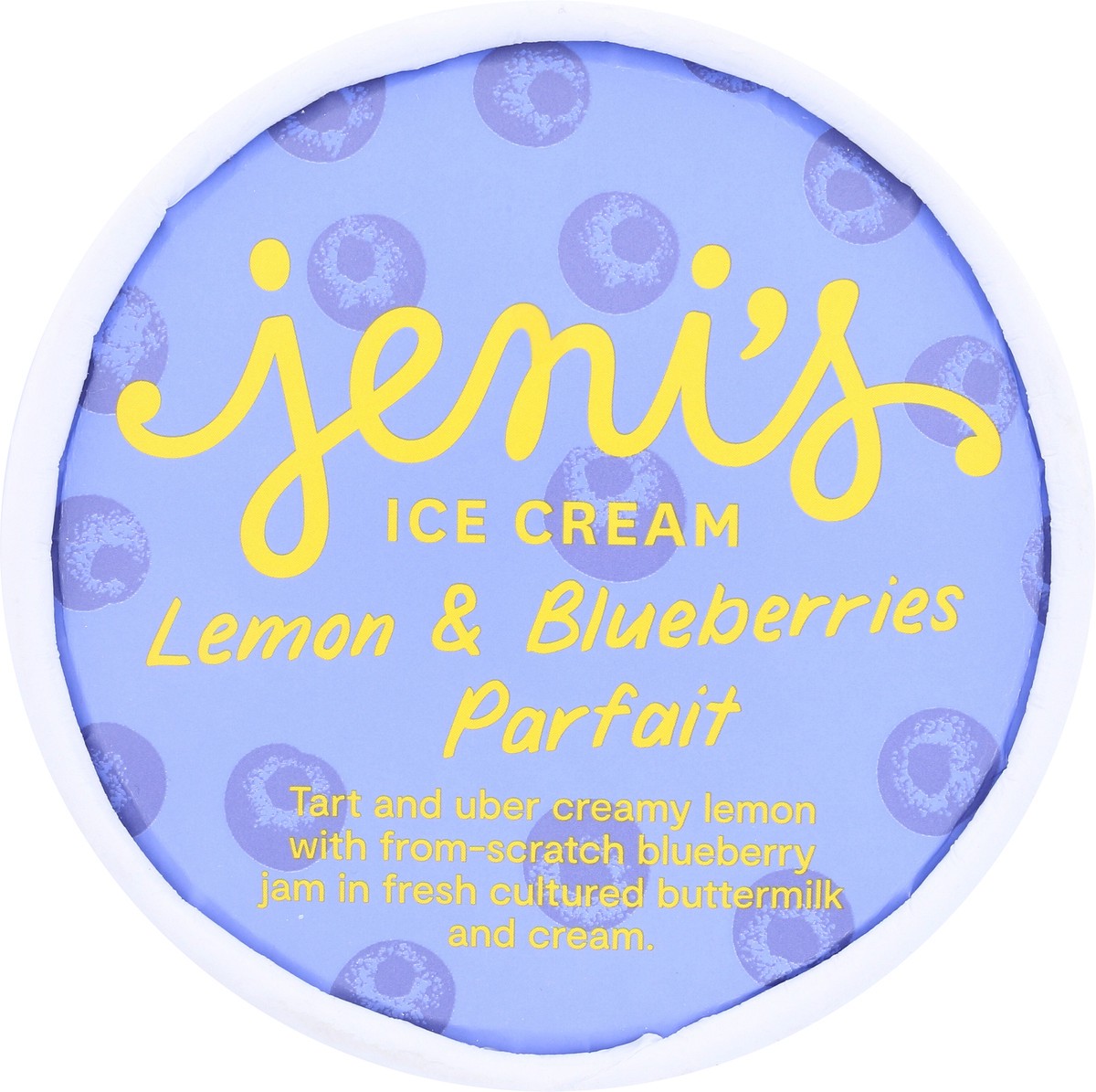 slide 9 of 9, Jeni's Lemon & Blueberries Parfait Ice Cream 1 pt, 1 pint