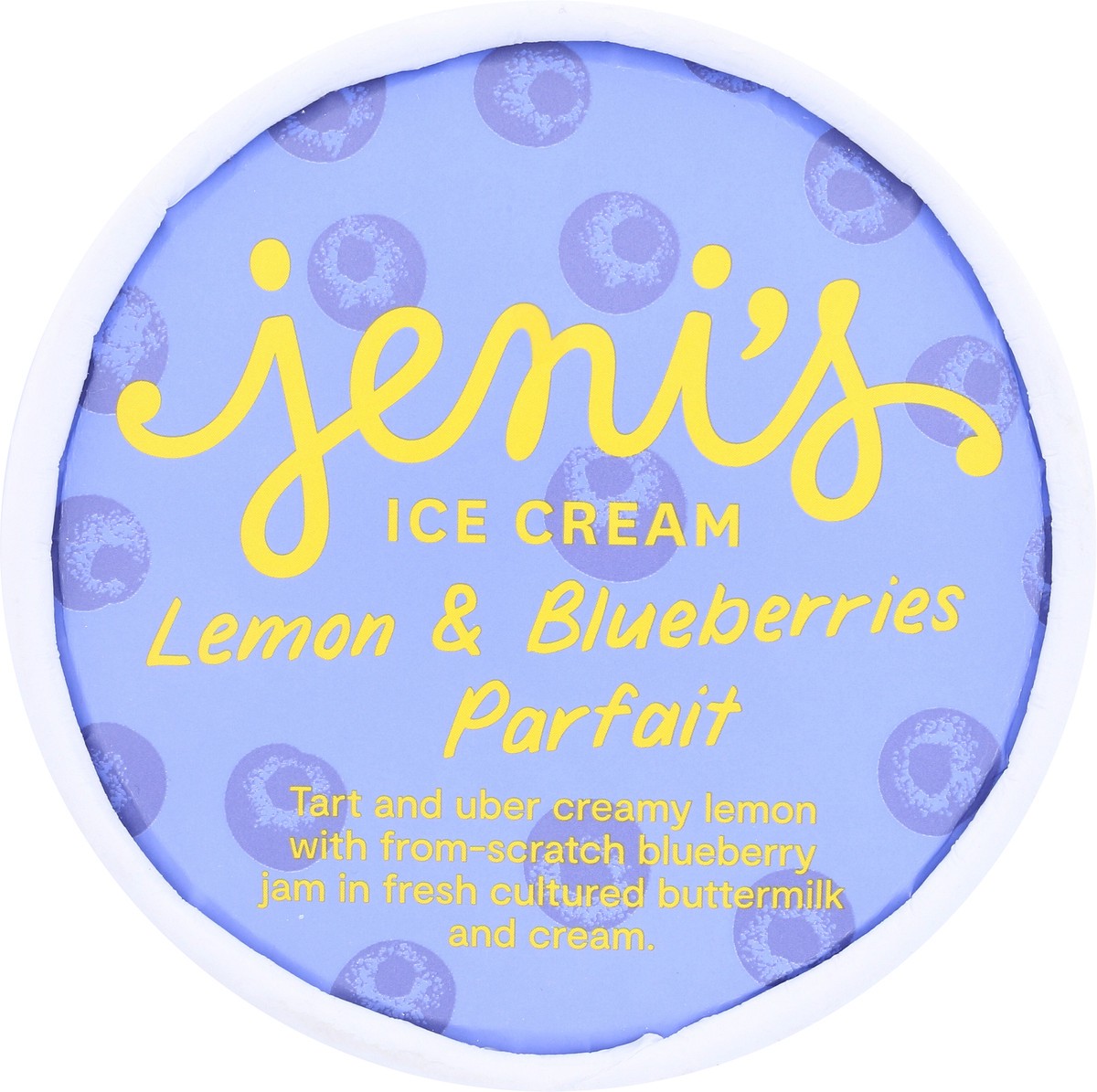 slide 6 of 9, Jeni's Lemon & Blueberries Parfait Ice Cream 1 pt, 1 pint