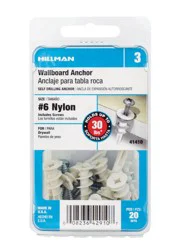 Anchor Hillman #6 Nylon Self Drilling Wallboard Anchor