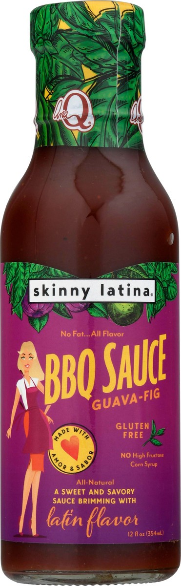 slide 1 of 9, Skinny Latina Guava-Fig BBQ Sauce 12 fl oz, 12 fl oz