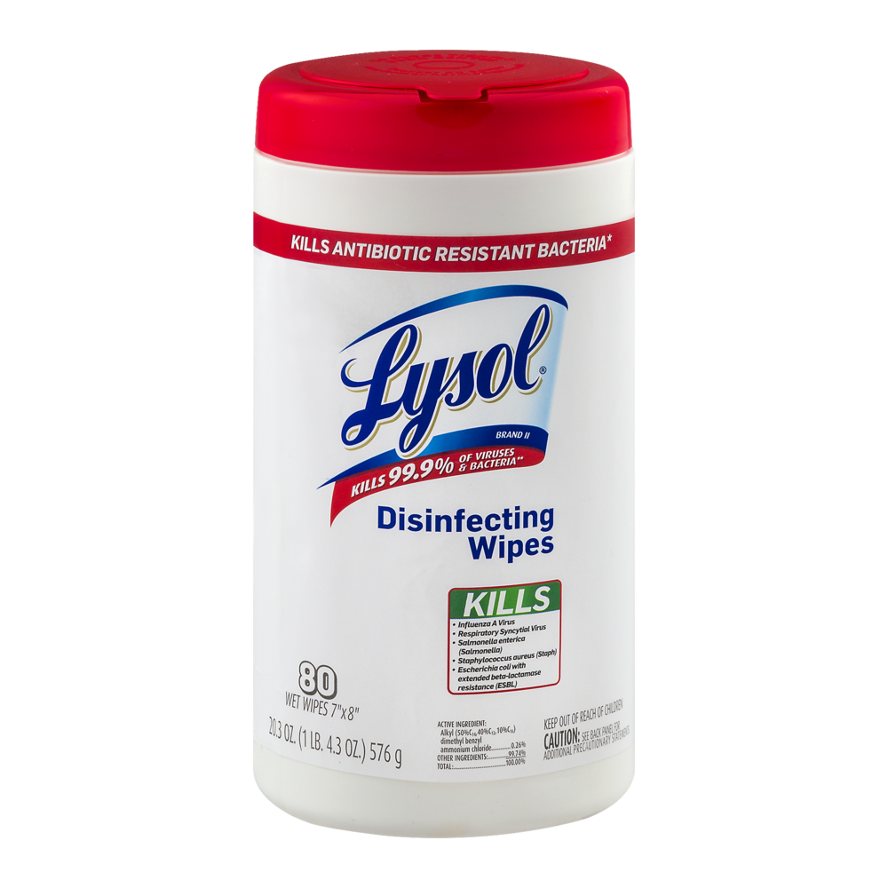 slide 1 of 2, Lysol Crisp Linen Scent Disinfecting Wipes Canister, 20.3 oz