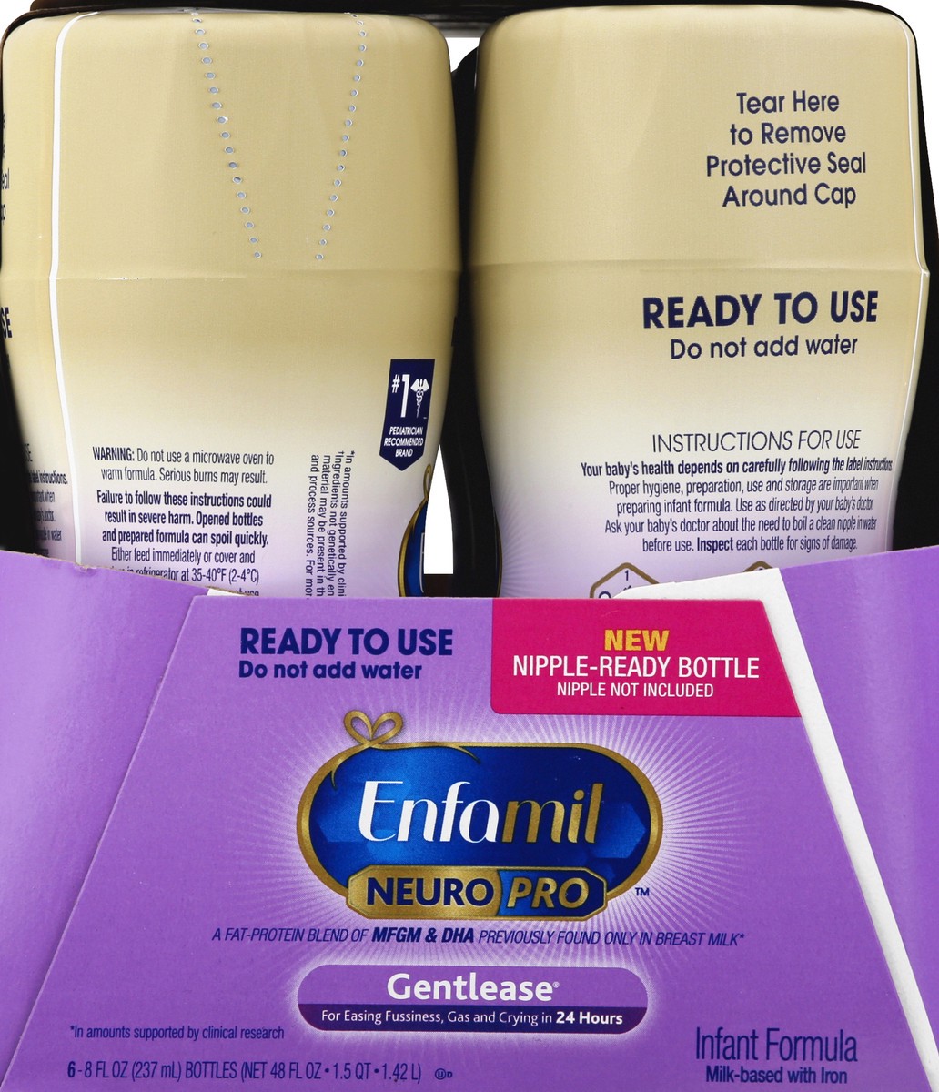 slide 9 of 10, Enfamil Neuro Pro Infant Formula with Iron 6 - 8 fl oz Bottles, 6 ct