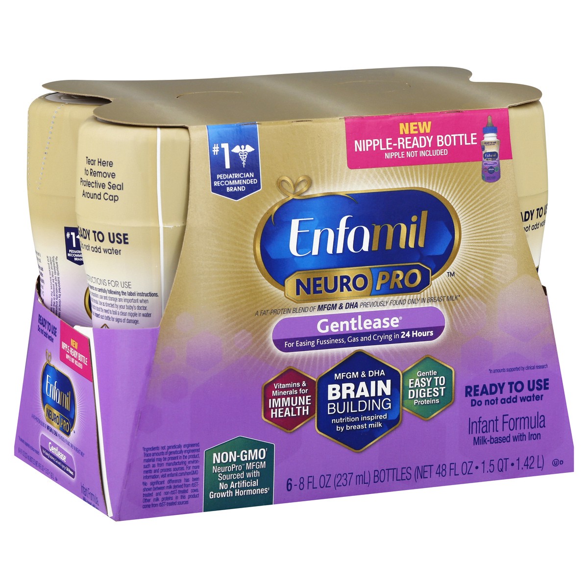 slide 6 of 10, Enfamil Neuro Pro Infant Formula with Iron 6 - 8 fl oz Bottles, 6 ct