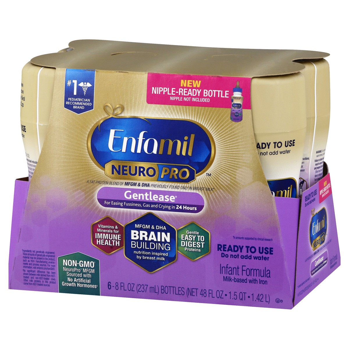 slide 4 of 10, Enfamil Neuro Pro Infant Formula with Iron 6 - 8 fl oz Bottles, 6 ct