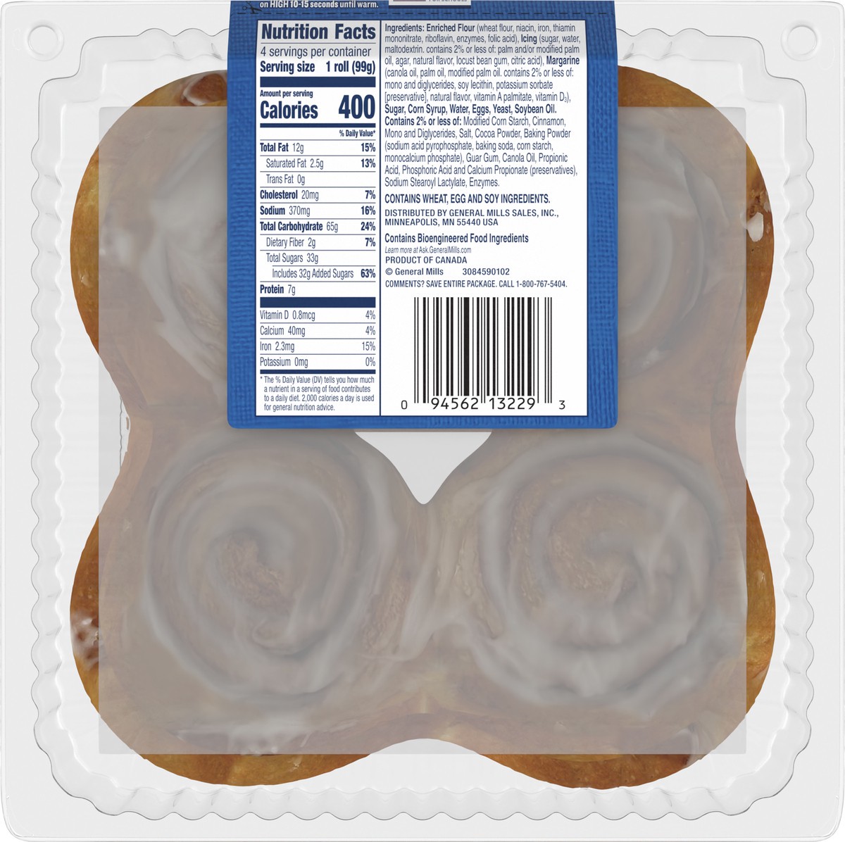 slide 7 of 11, Pillsbury Baked Cinnamon Rolls 4 Count, 4 ct