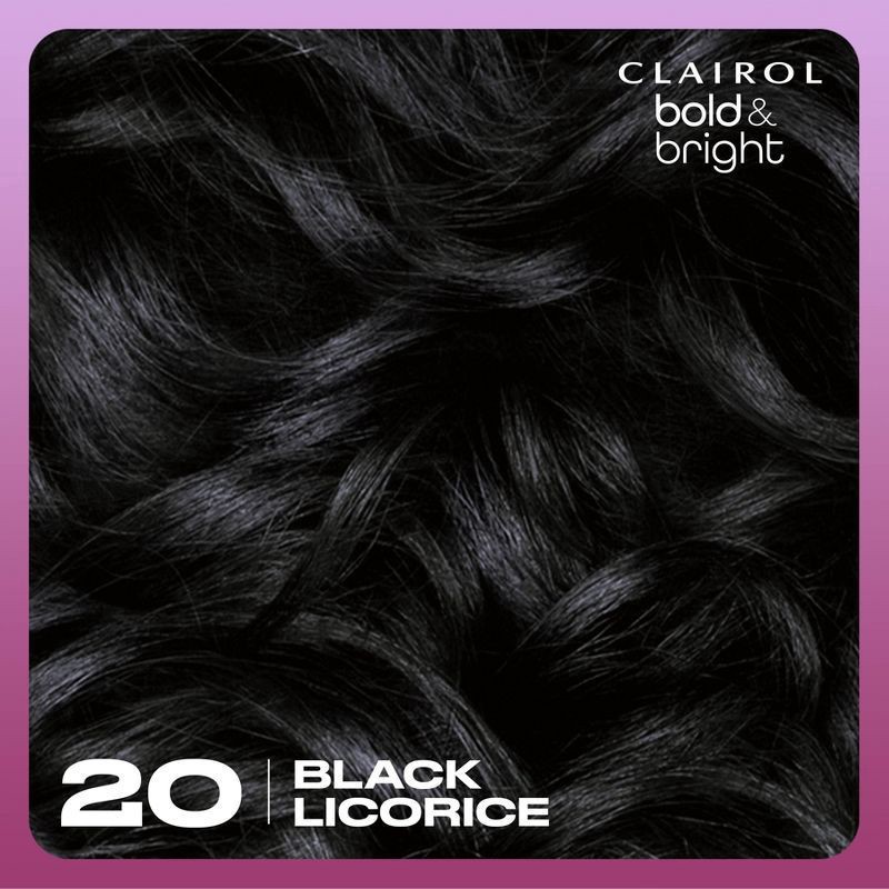 slide 10 of 10, Clairol Bold & Bright 20 Black Licorice, 1 ct