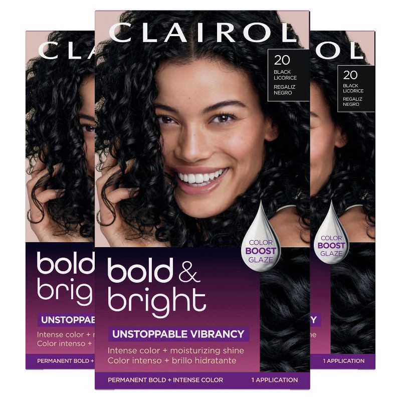 slide 3 of 10, Clairol Bold & Bright 20 Black Licorice, 1 ct