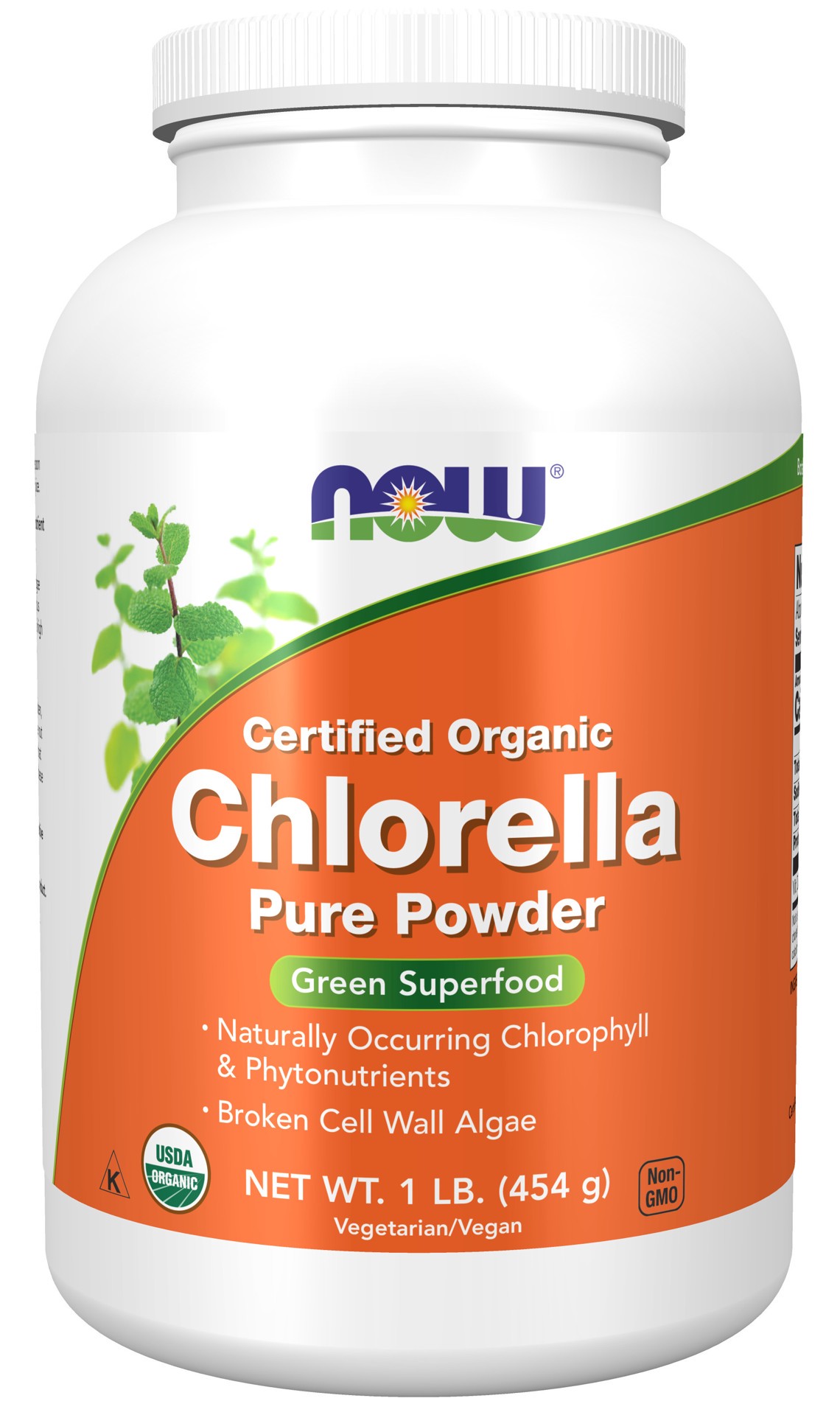 slide 1 of 4, NOW Chlorella Powder, Organic - 1 lb., 1 lb