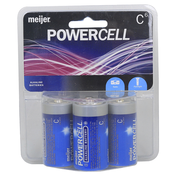 slide 1 of 2, Meijer Powercell C, 6 ct