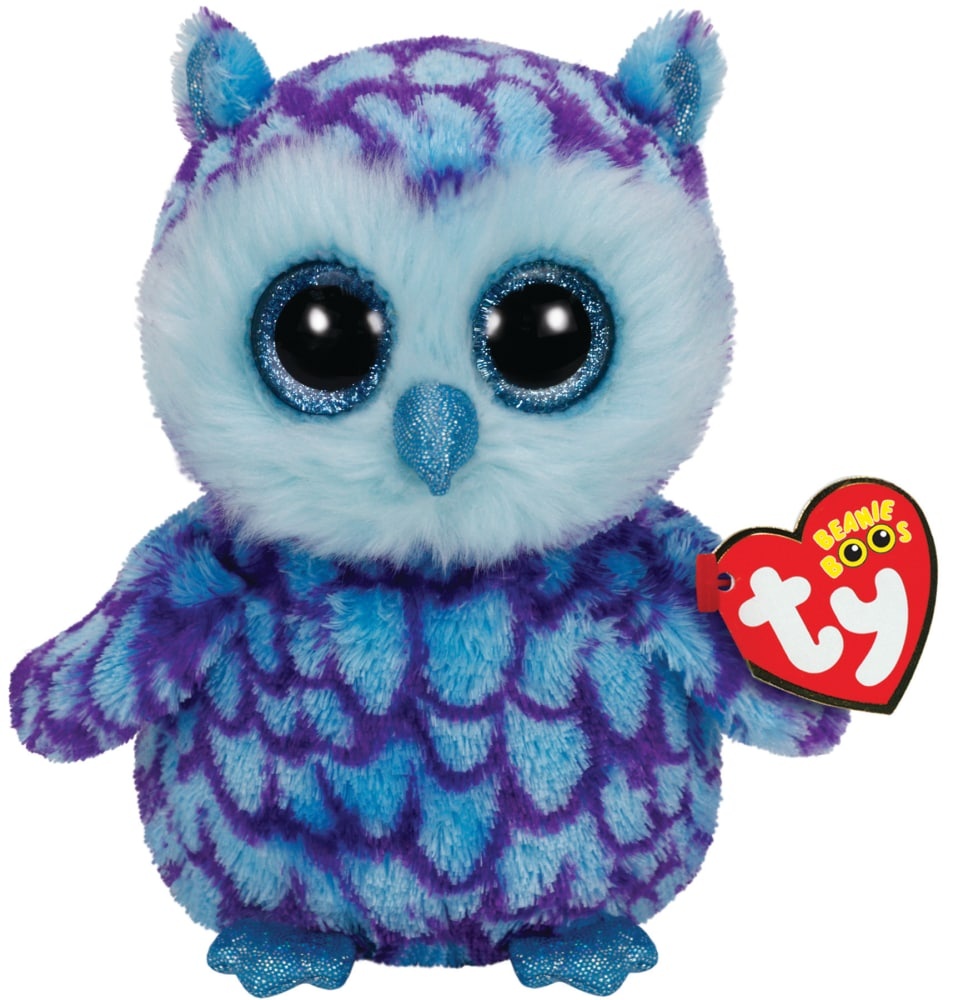 slide 1 of 1, Ty Beanie Boos Oscar Plush Owl, 8 in