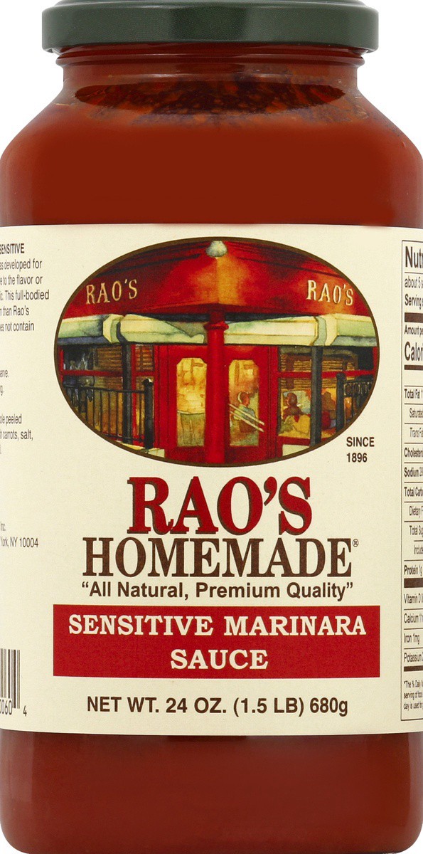 slide 4 of 7, Rao's Homemade Rao's Sensitive Fo Marinara Pasta Sauce, 24 oz