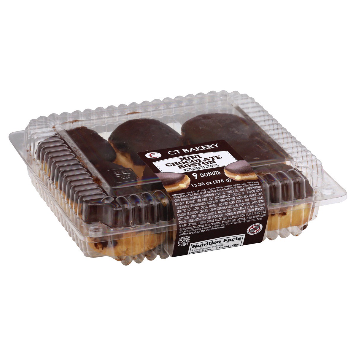 slide 3 of 9, CT Bakery Mini Chocolate Boston Donuts 9 ea, 1 ct