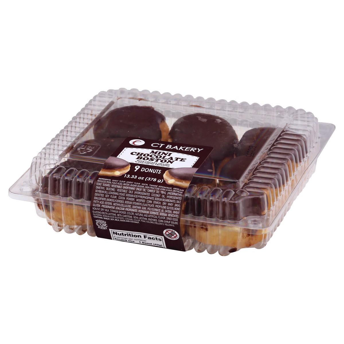 slide 6 of 9, CT Bakery Mini Chocolate Boston Donuts 9 ea, 1 ct