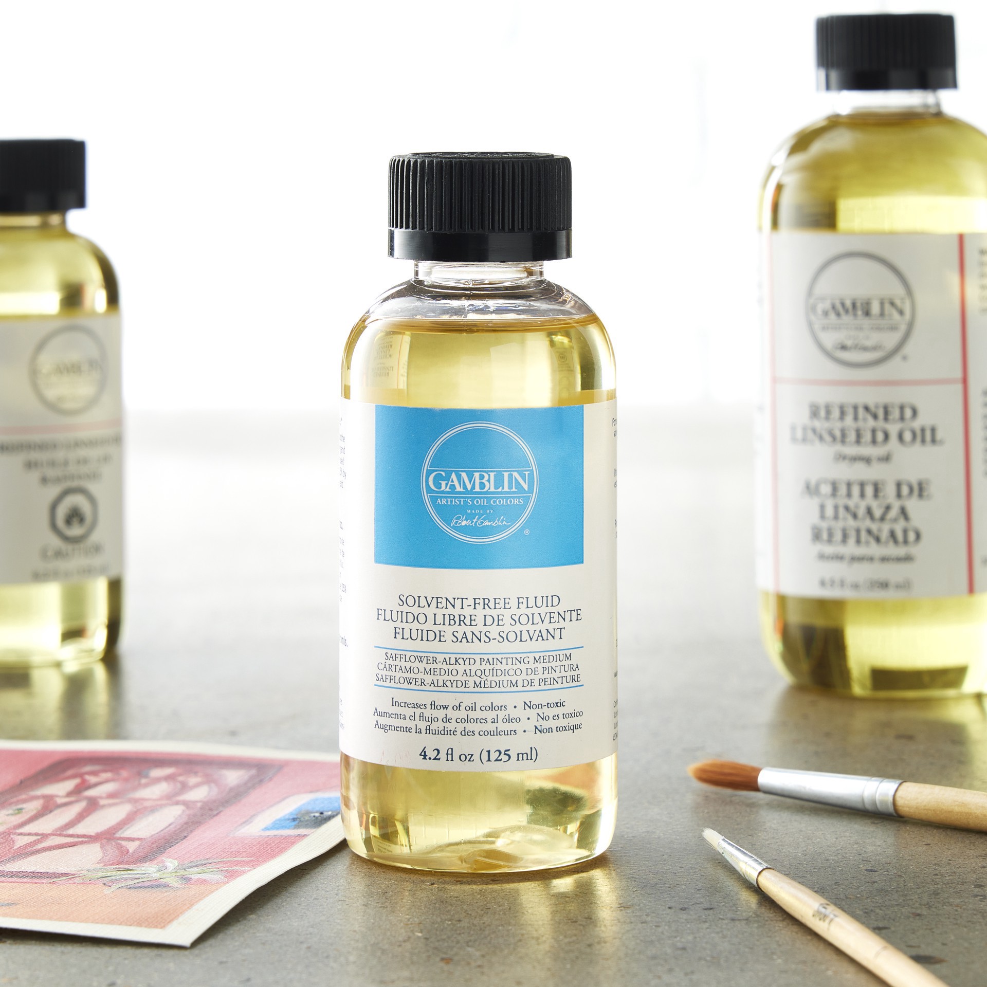 slide 2 of 2, Gamblin Solvent-Free Fluid, 4.2 fl oz