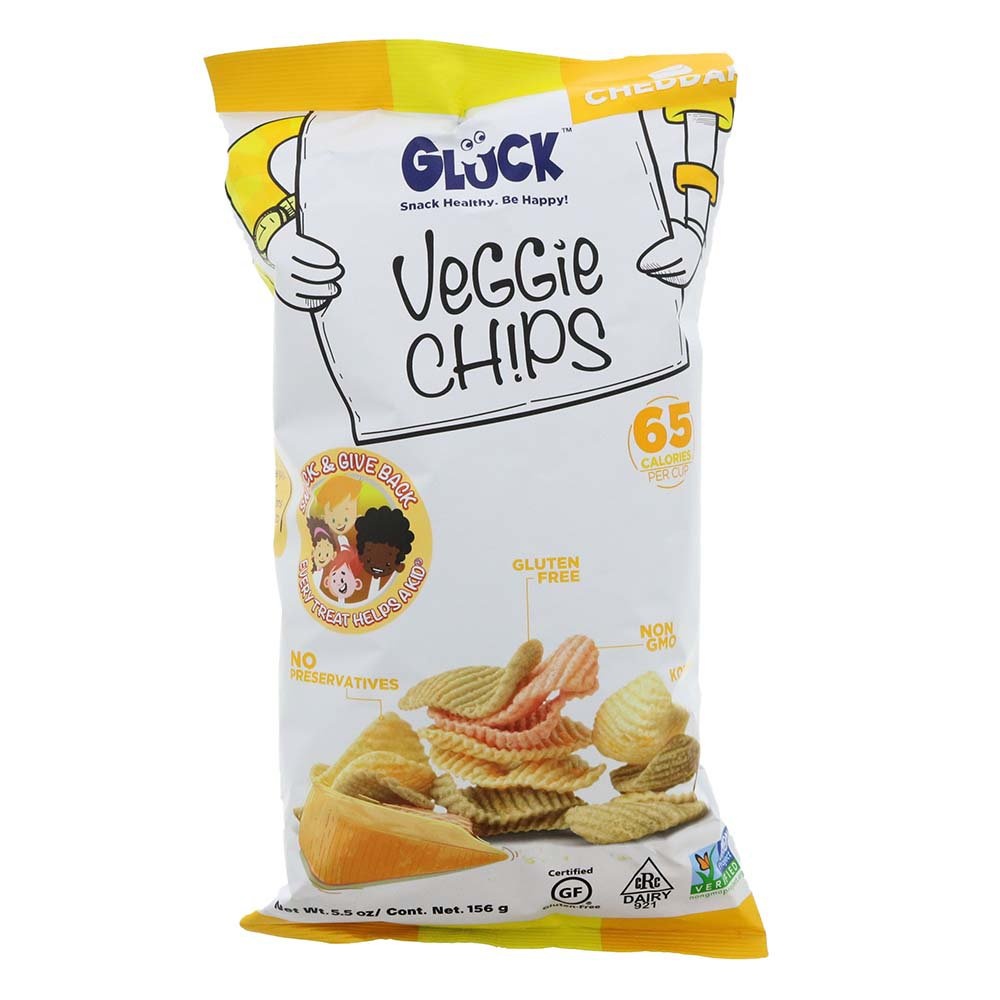 slide 1 of 1, Gluck Cheddar Veggie Chips, 5.5 oz