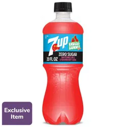 7UP Zero Sugar Caffeine Free Watermelon Strawberry Soda Bottle