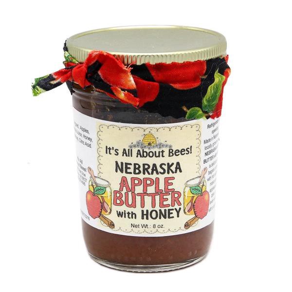 slide 1 of 1, It's All About Bees! Nebraska Apple Butter With Honey, 8 oz